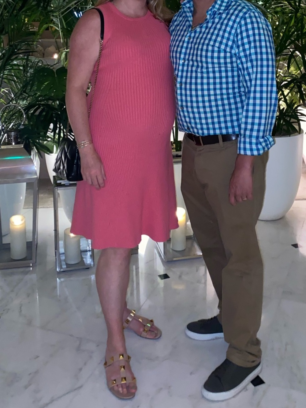 Hatch Sleeveless Pink Ribbed Maternity Dress - Picture 7 of 7